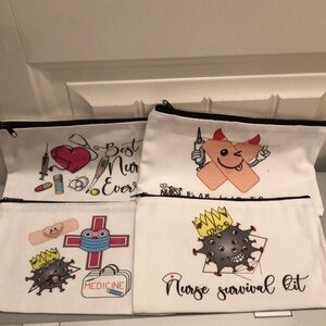 4 Nurse Makeup Bags New